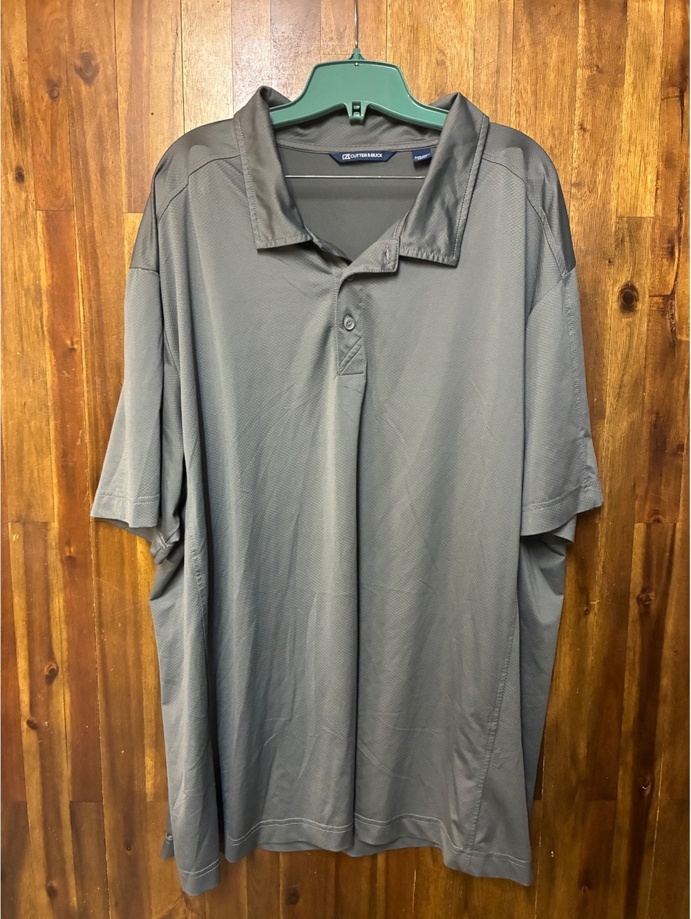 Cutter & Buck Mens 3XL Grey Performance Polo Shirt Golf Gorpcore Big & Tall